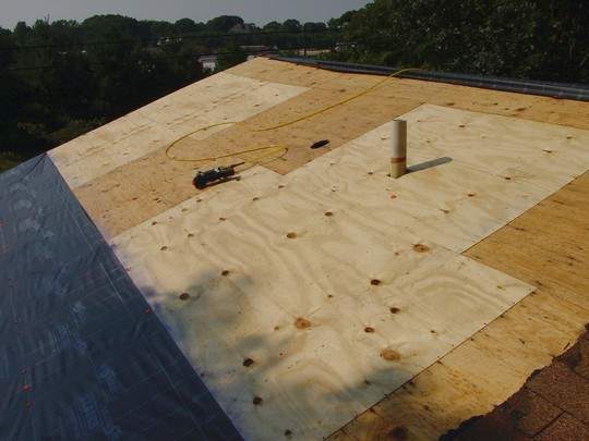 replace roof plywood