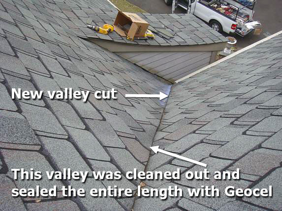 Roof valley leak fixed