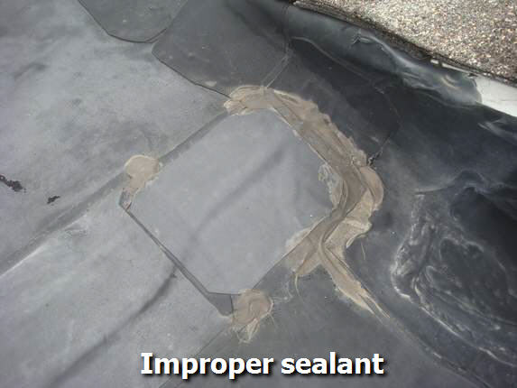 Improper and damaging sealant