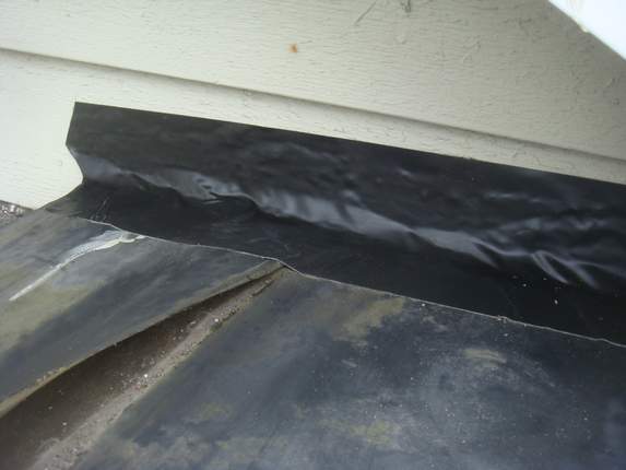 Roof flashing tape installed