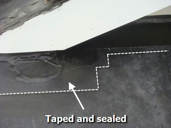 Multiplle layers of EPDM repair