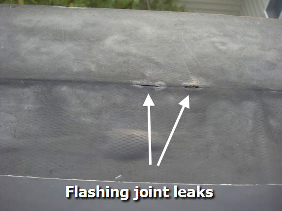 Flashing joint leaks