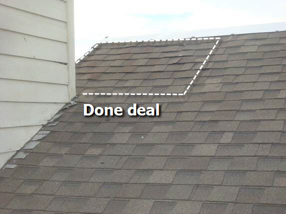 Architectural shingles repaired