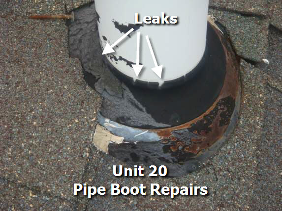 Pipe collar leaks unit 20