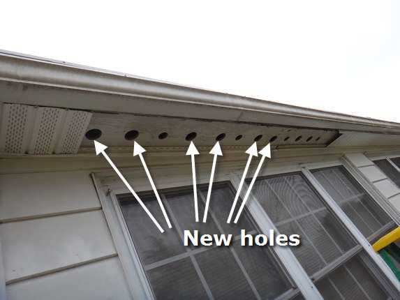 Increasing existing soffit ventilation