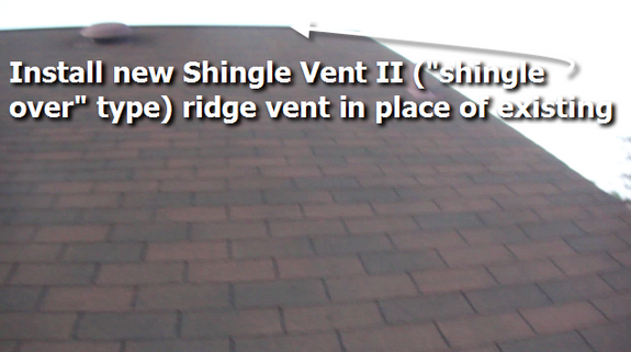 remove old metal ridge vent