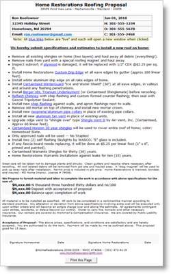 Md Roof Estimate Proposal Md Roof Estimate Proposal
