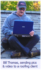 Bowie Roofer Bill Thomas sends off another digital roof estimate