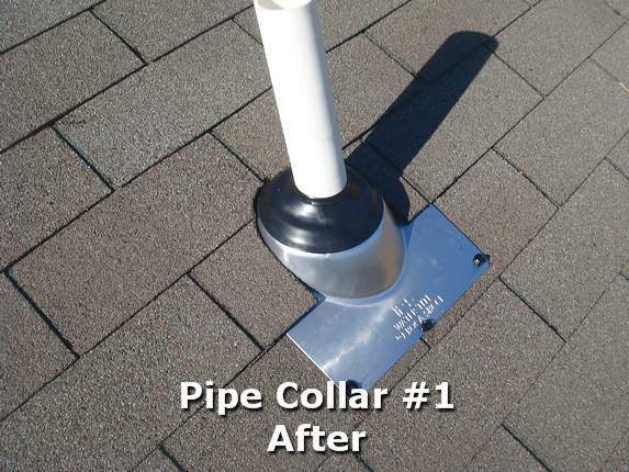 Pipe collar #1 installed