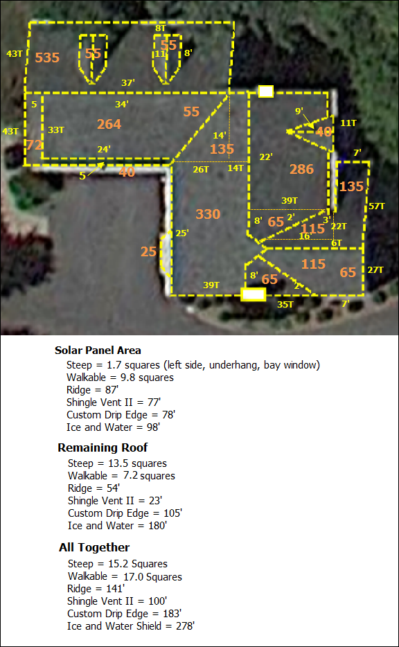 Ellicott City Md roof diagram