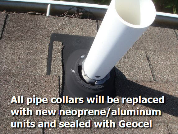 Replace pipe collar