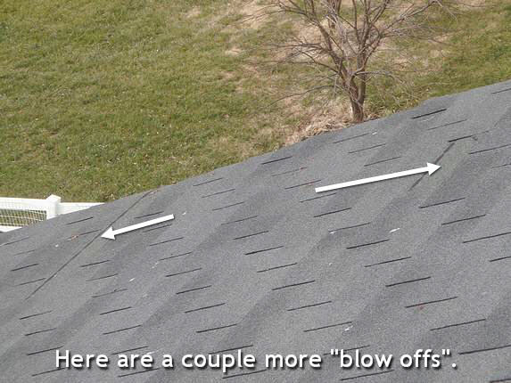 Certainteed shingle blow offs