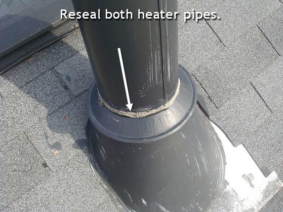 Reseal chimney pipe