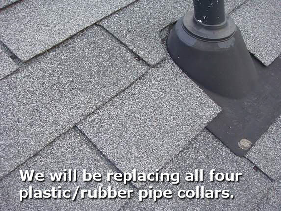 Replace plastic pipe collar