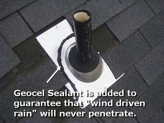 Geocel Sealant around collar