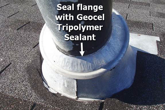 Flue flange leak