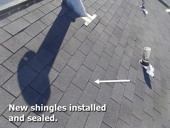 New Shingle Installed