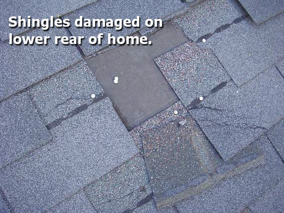 Poorly nailed shingles