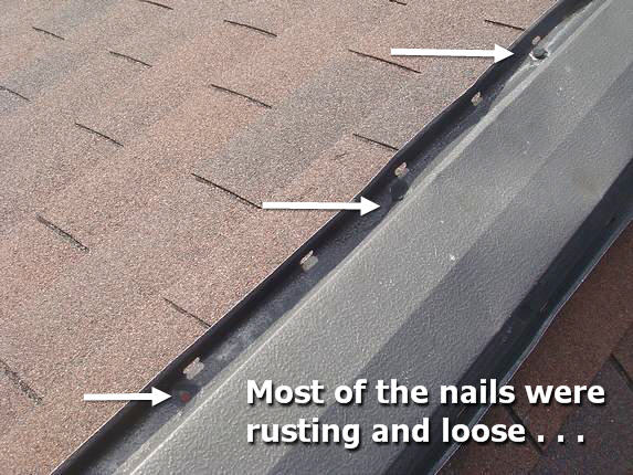 Loose vent nails