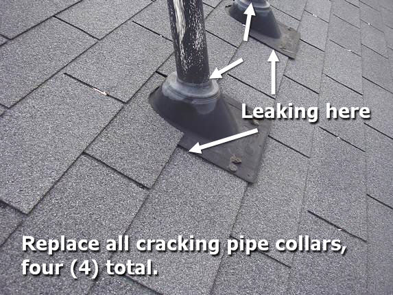 pipe collar roof leaks