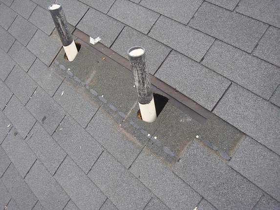 Two roof leaks