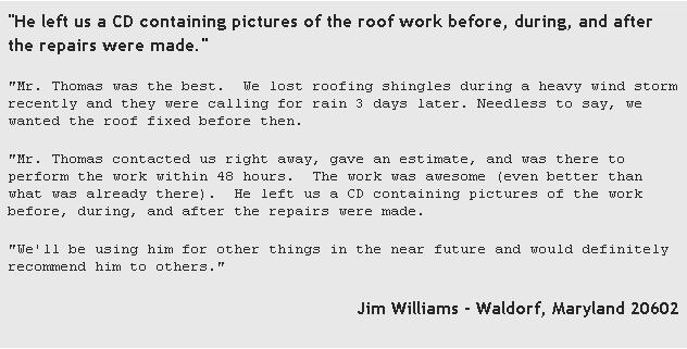 Waldorf Maryland Roofing Contractor