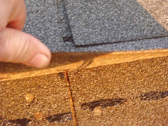 Improper roof nailing