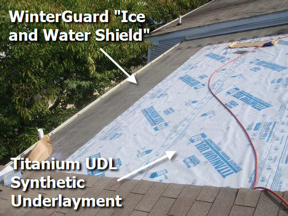 Ice and Water Shield underlayment