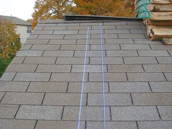 Chalk lines on Roof in Md