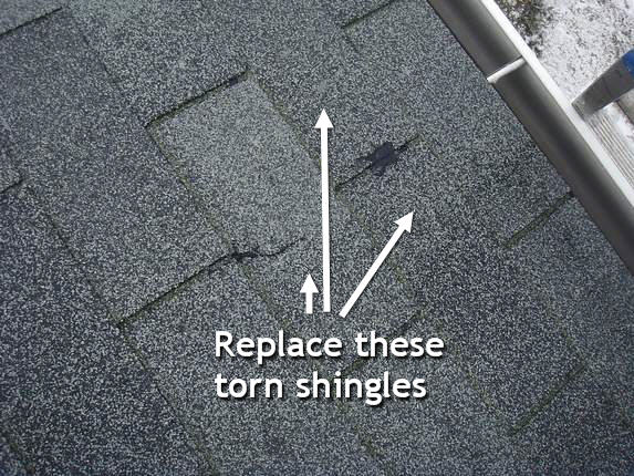 Replace roofing shingles