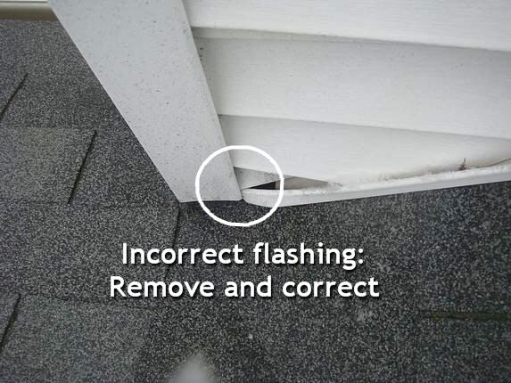 Correct step flashing