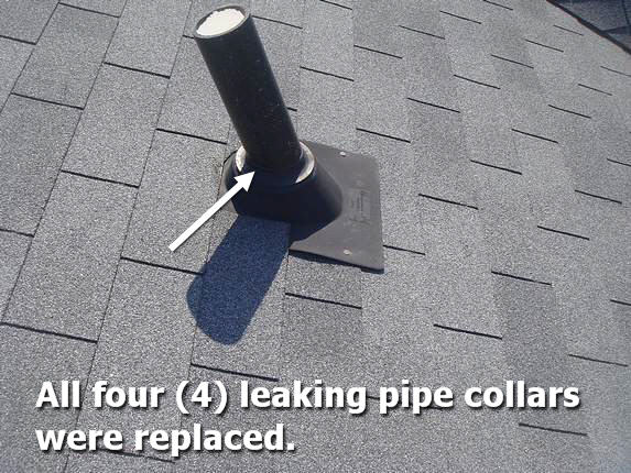 Leaky roof collar