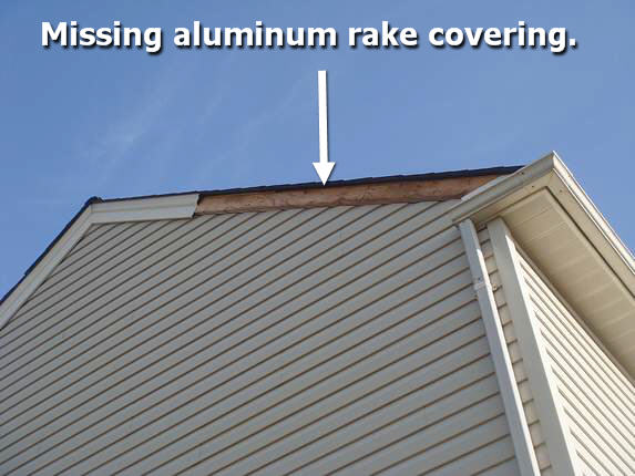 Blown off rake cover