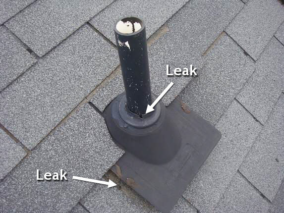 Roof pipe collar leak