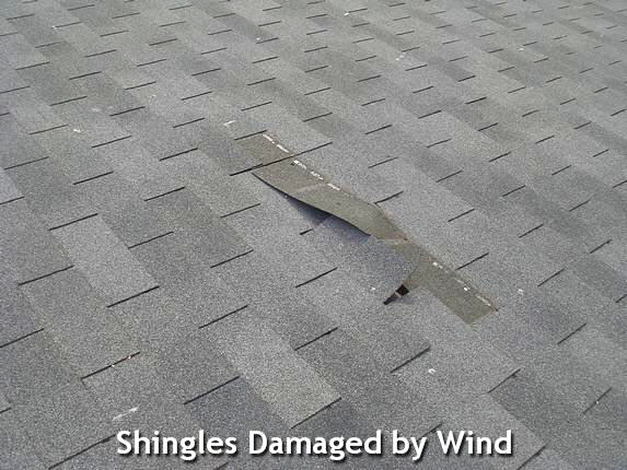 shingles damaged by wind