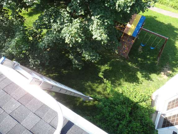 view of gutter guards