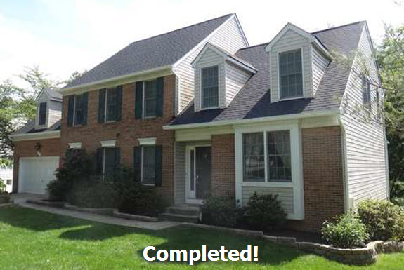 Columbia Md new roof completed
